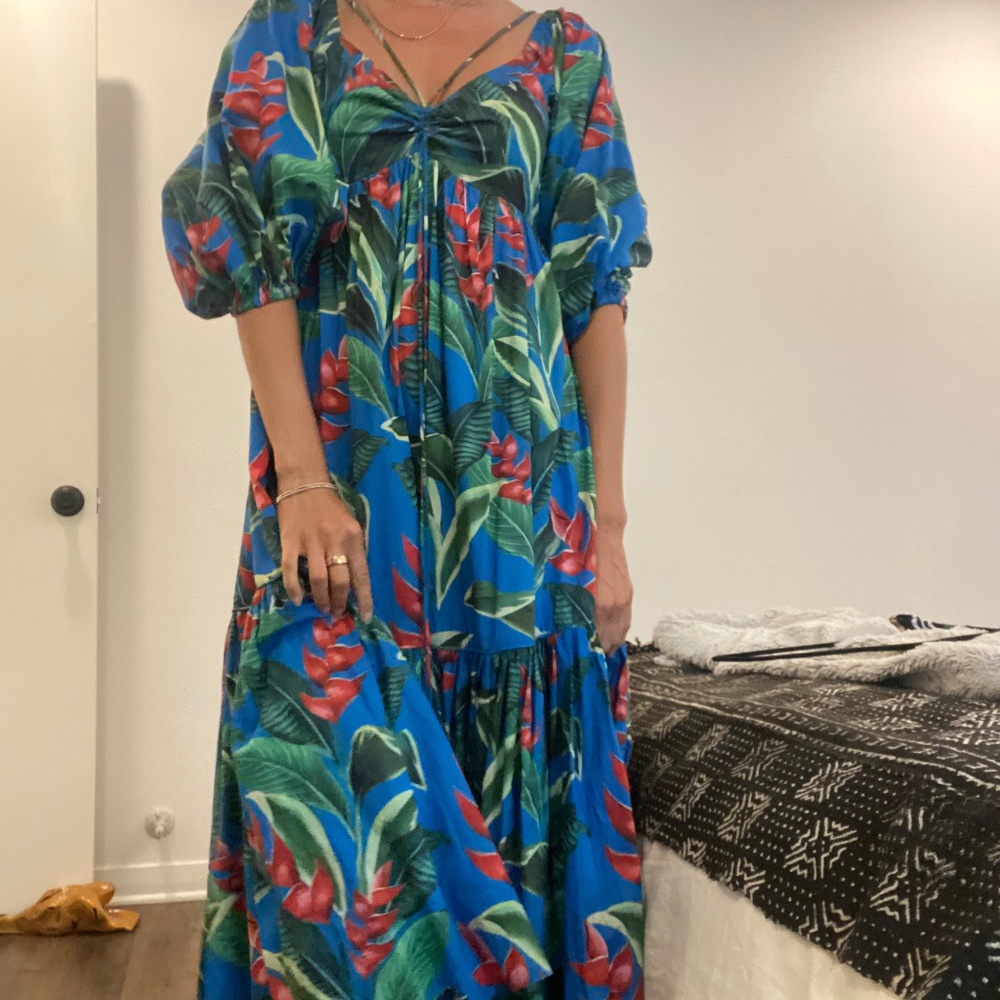 FARM Rio Dream Garden Midi Dress